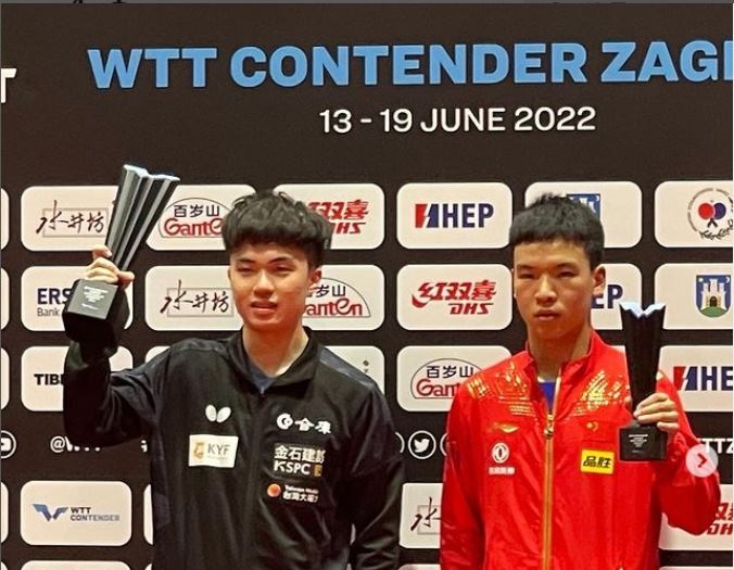 台塑之星台球选手林昀儒「WTT挑战赛萨格勒布站」男单夺冠